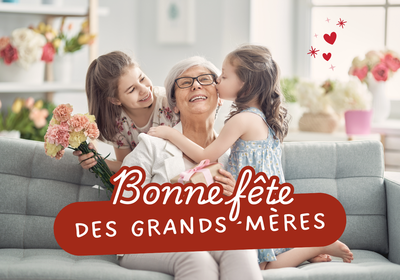 Une grand-mère avec ses petites filles entrain de s'amuser rire