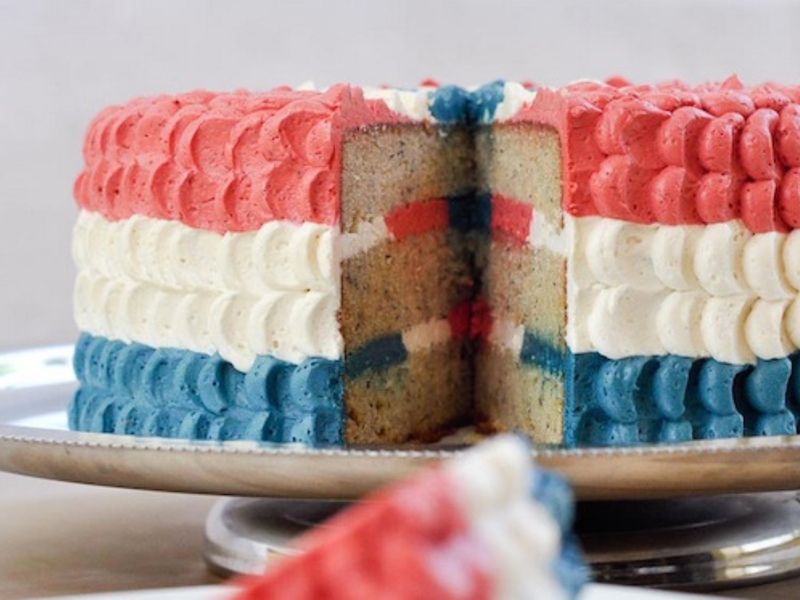 Gâteau bleu blanc rouge pour la fête nationale du 14 juillet