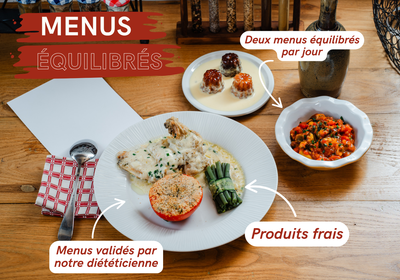 Menu équilibré élaboré par une diététicienne