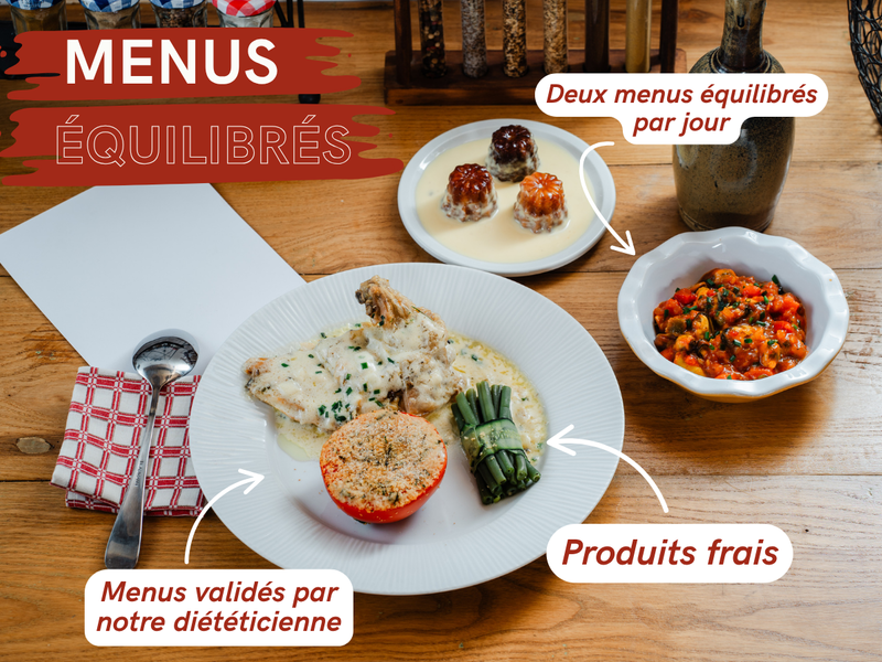 Menu équilibré élaboré par une diététicienne