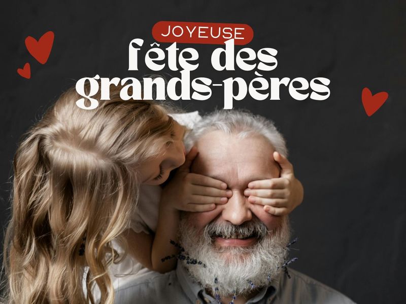 Un grands père et sa petite fille entrain de s'amuser